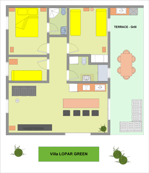 tlocrt Lopar green